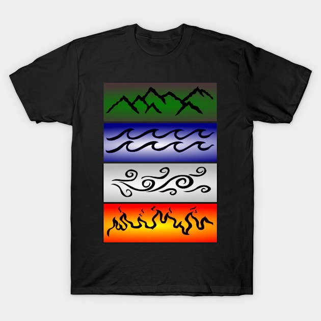 Four elements of nature T-Shirt by EddyBispo